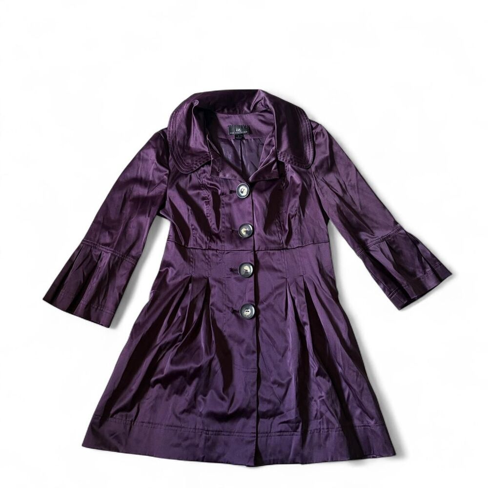 Iz-byer Women's Purple pleated trench y2k small